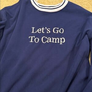 Navy Blue 'Let's Go To Camp' Women's Sweatshirt